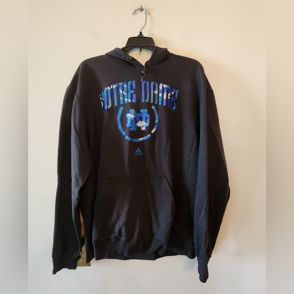 Adidas Notre Dame Black Hoodie Sweatshirt Men’s Size 2xl